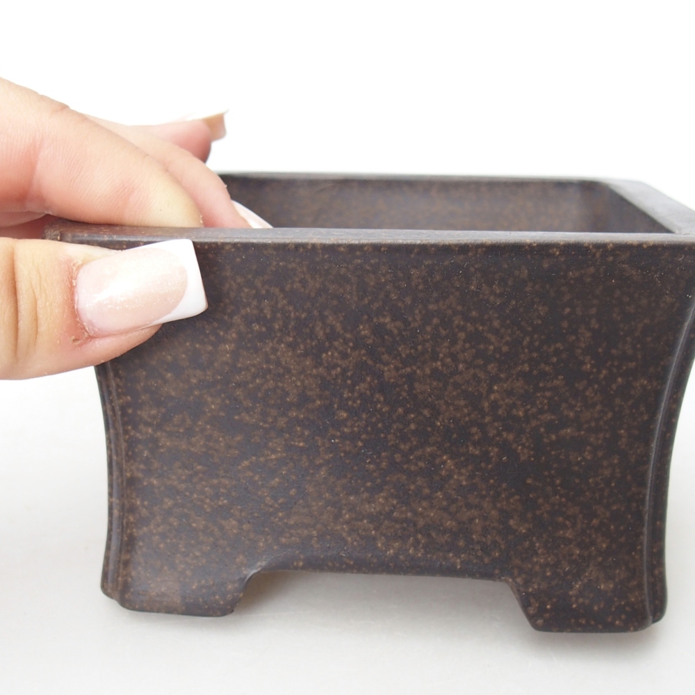 Schaal 11 x 11 x 6,5 cm bruin oker