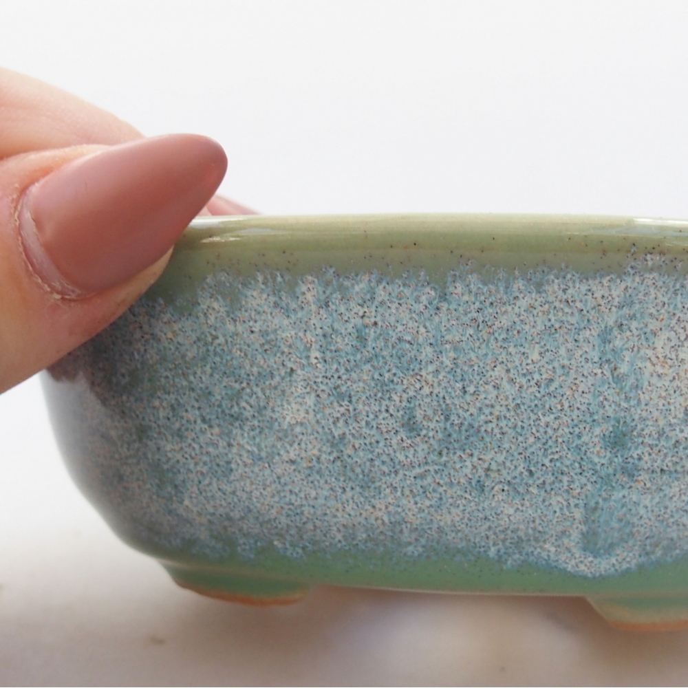 Bonsaischaal van keramiek 26 x 26 x 8 cm, kleur rood