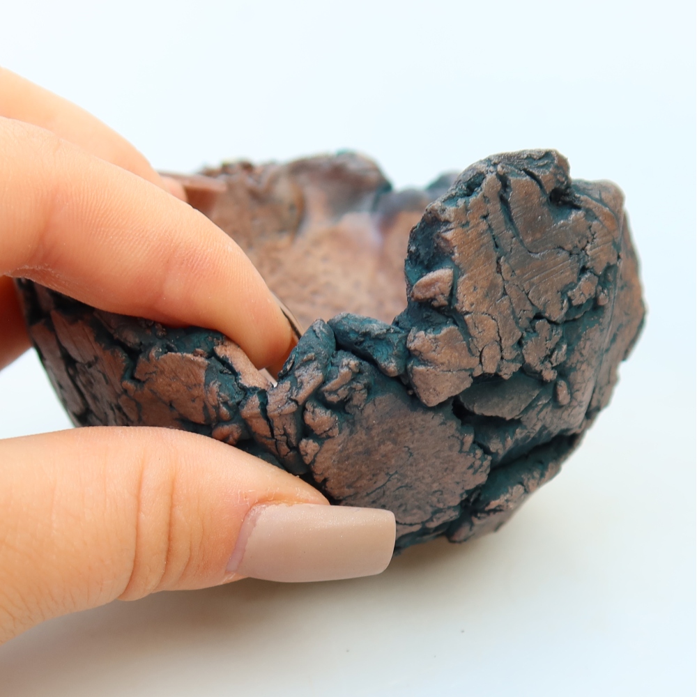 Keramische schelp 9 x 9 x 5,5 cm , kleur groen