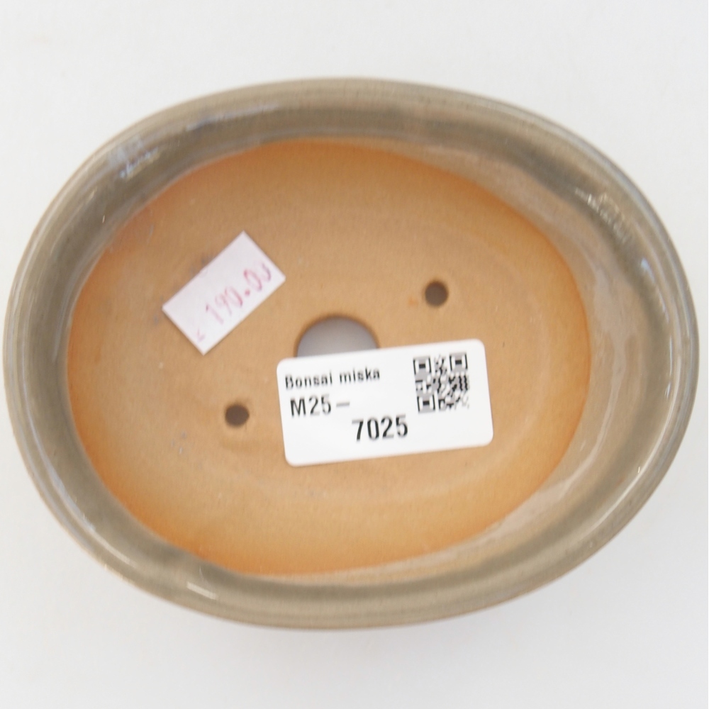 Bonsaischaal van keramiek 26 x 26 x 8 cm, kleur rood