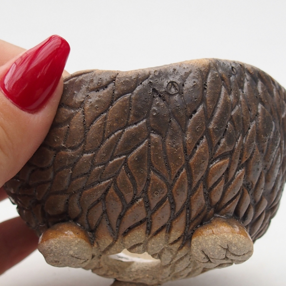 Keramisch Schelp 8,5 x 8,5 x 7 cm , kleur bruin