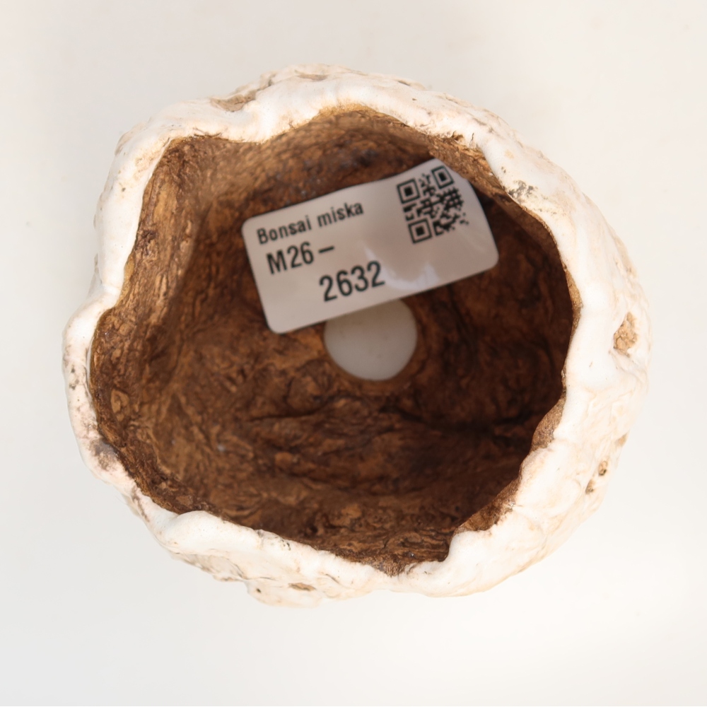Keramische schaal  7,5 x 7 x 6,5 cm, kleur: wit