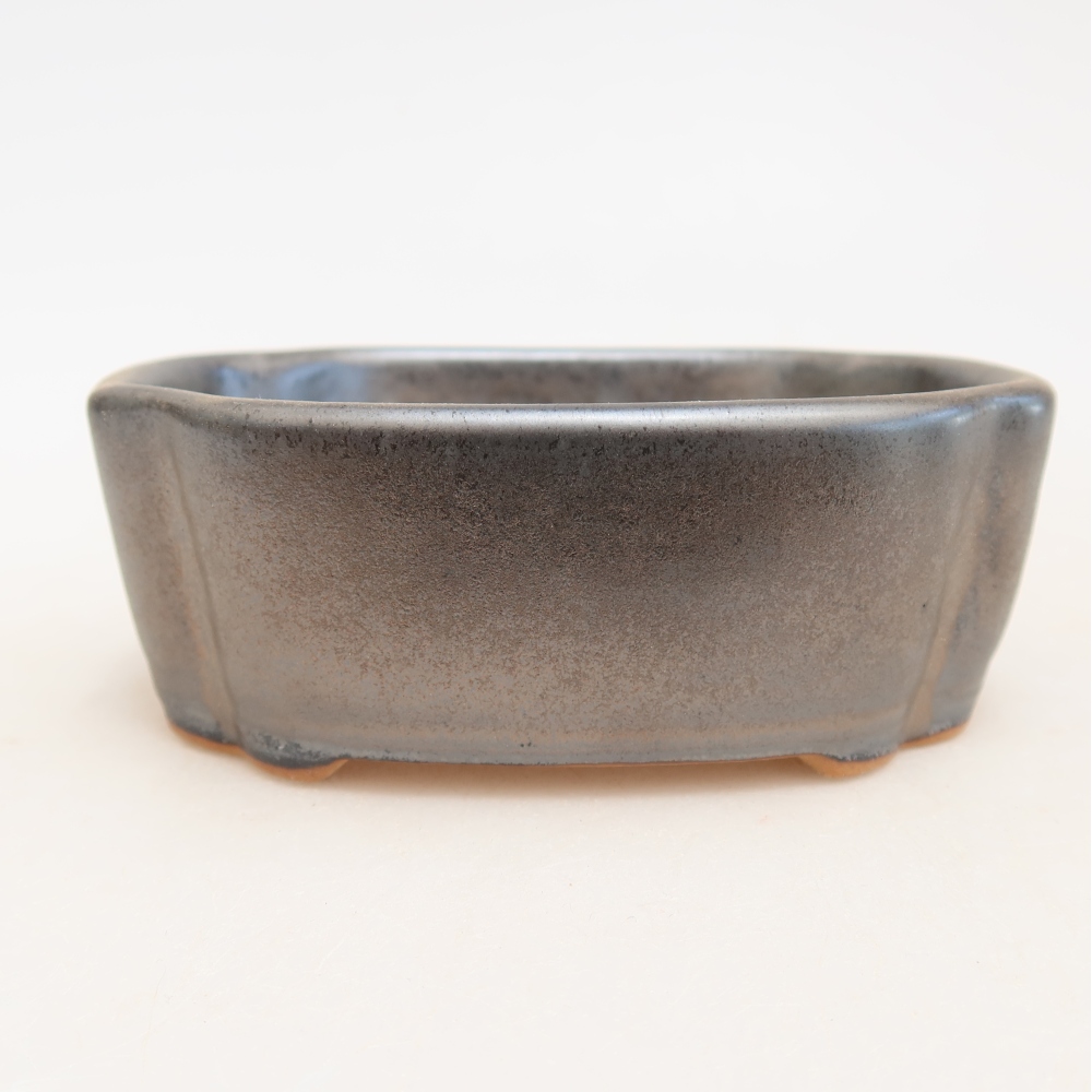 Keramische bonsaipot 10,5 x 8 x 4 cm, metaalachtige kleur