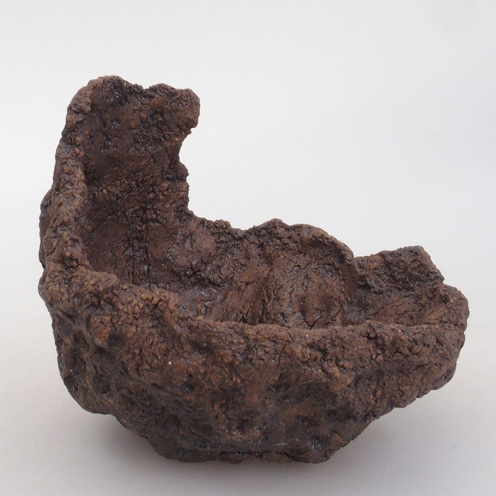 Keramisch Schelp 9 x 8 x 9,5 cm , kleur bruin