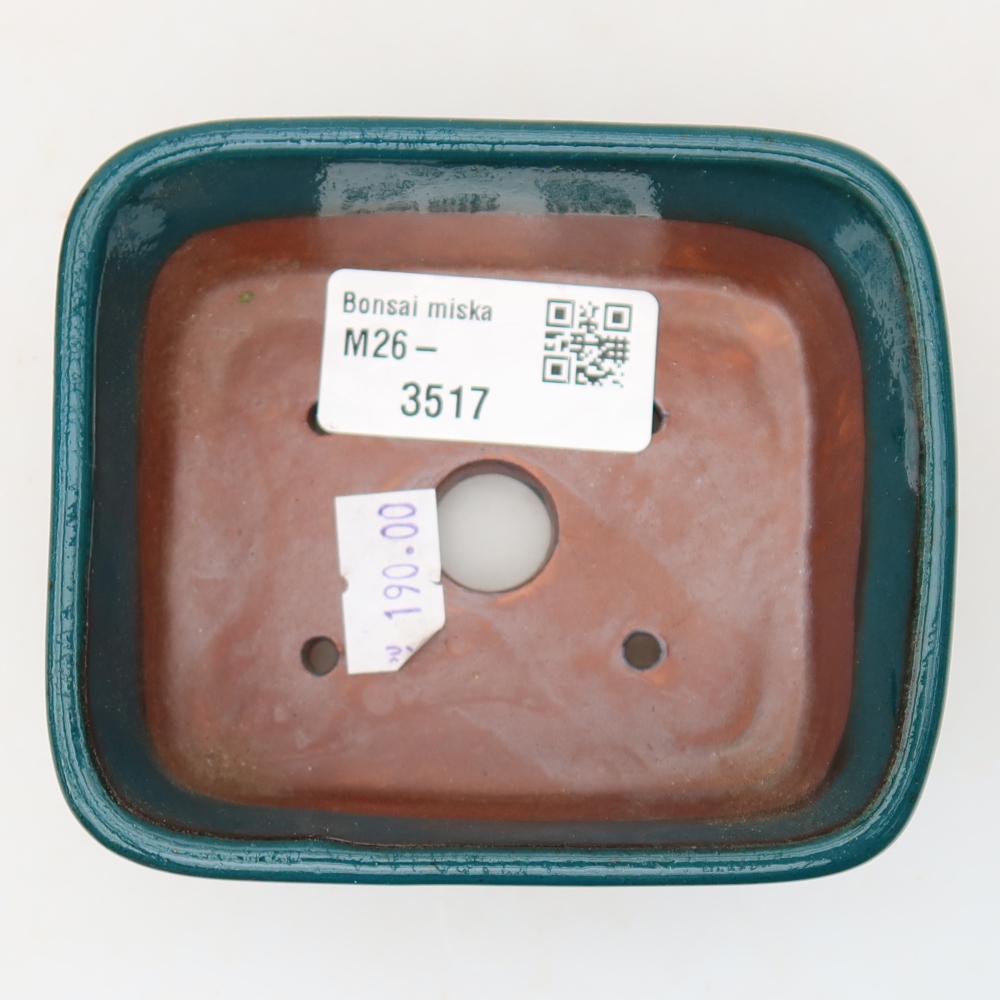 Keramische bonsaipot 10 x 8 x 3,5 cm, kleur groen