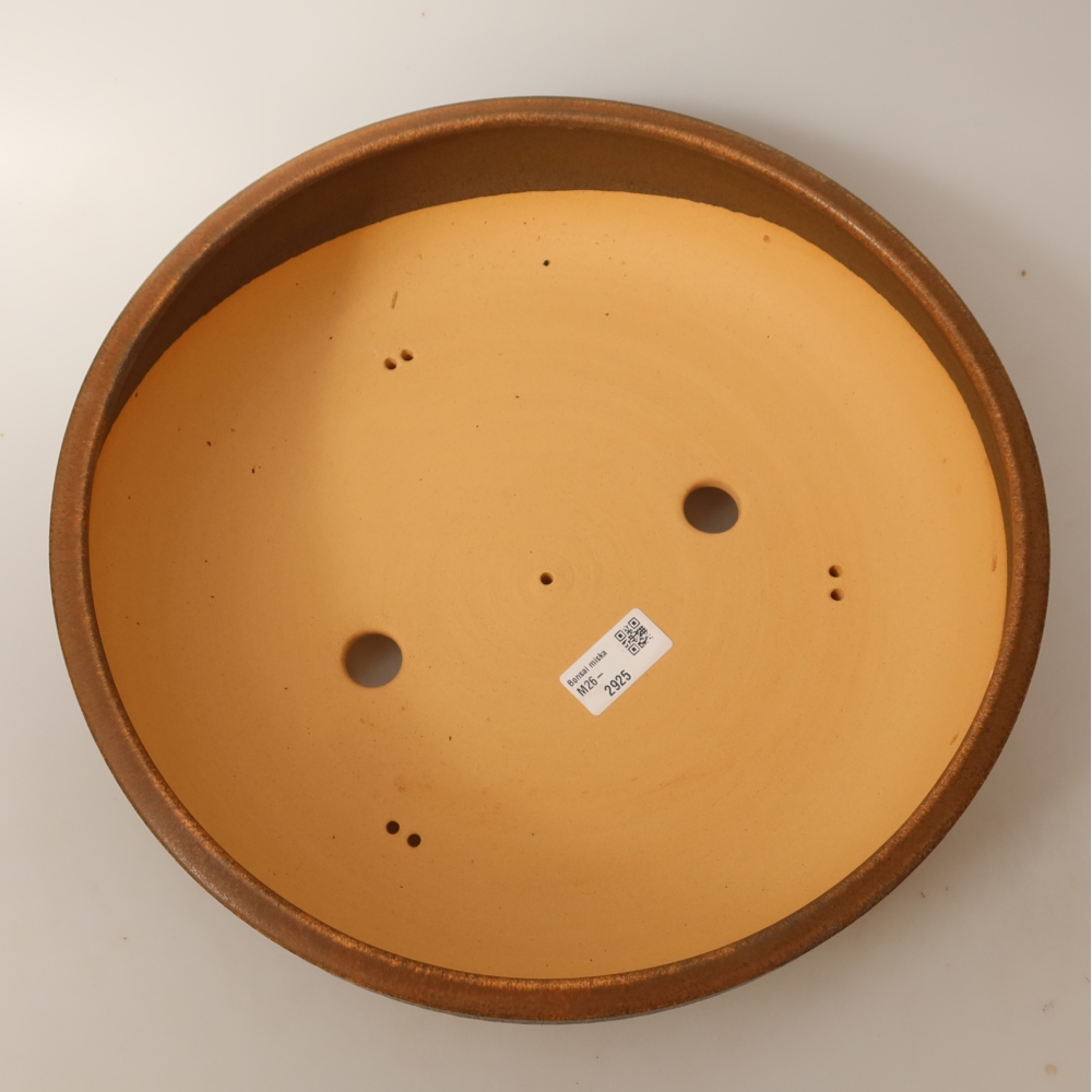 Keramische bonsaischaal 32,5 x 32,5 x 8,5 cm, kleur bruin – ALLEEN AFHALEN of transport per pallet