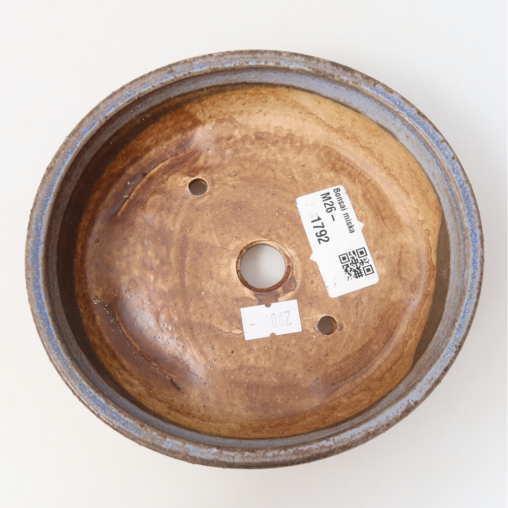Keramische bonsaipot 15 x 14 x 4 cm, kleur: blauw
