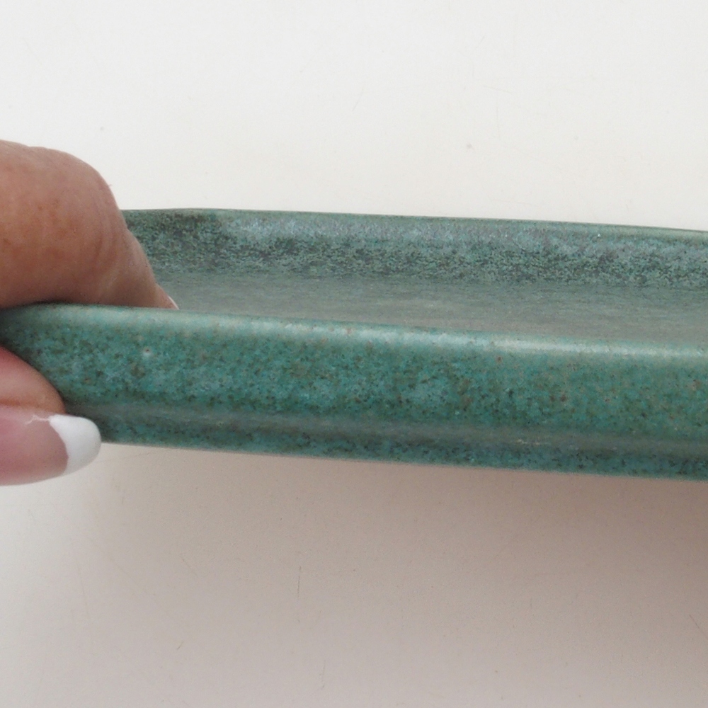 Keramische schotel H07 - 28 x 19 x 1,5 cm - groen