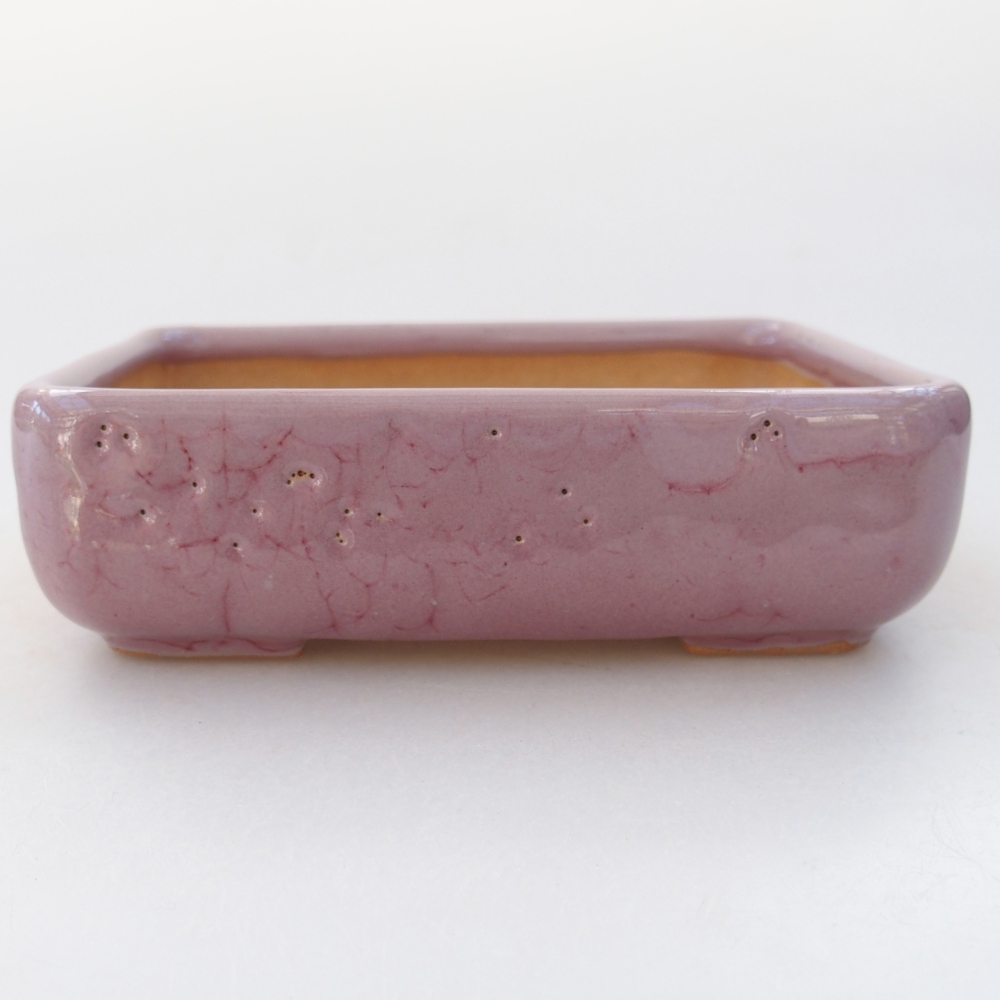 Keramische bonsaipot 11,5 x 9 x 3,5 cm, kleur: roze
