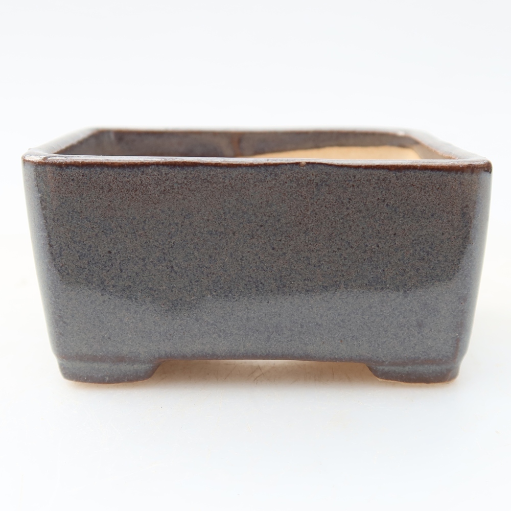 Keramische bonsaischaal 6,5 x 5,5 x 3,5 cm, kleur grijs