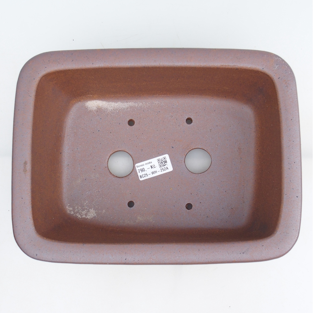 Bonsaischaal van keramiek 29 x 21,5 x 9,5 cm, metaalkleur