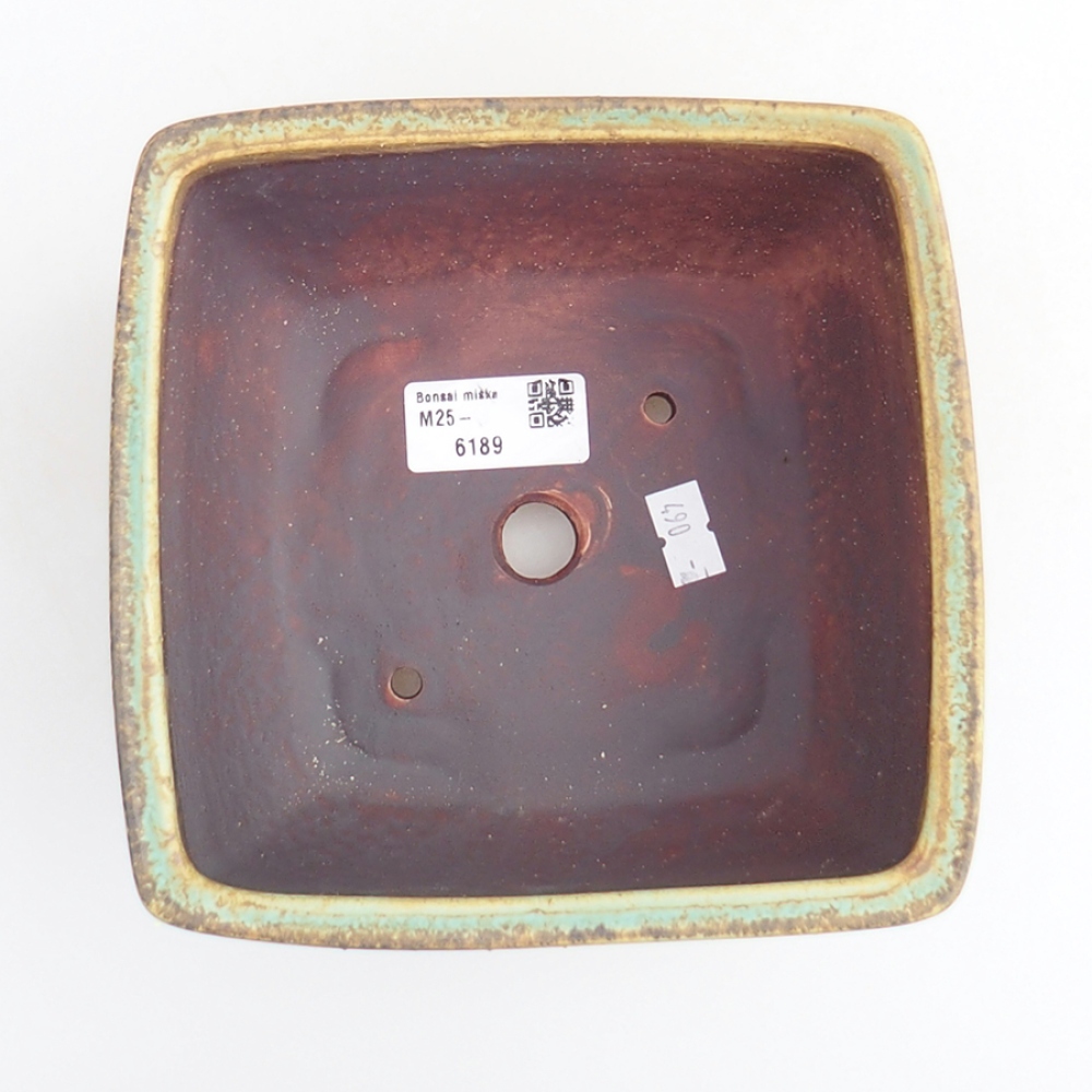 Bonsaischaal van keramiek 10,5 x 10,5 x 7 cm, roze