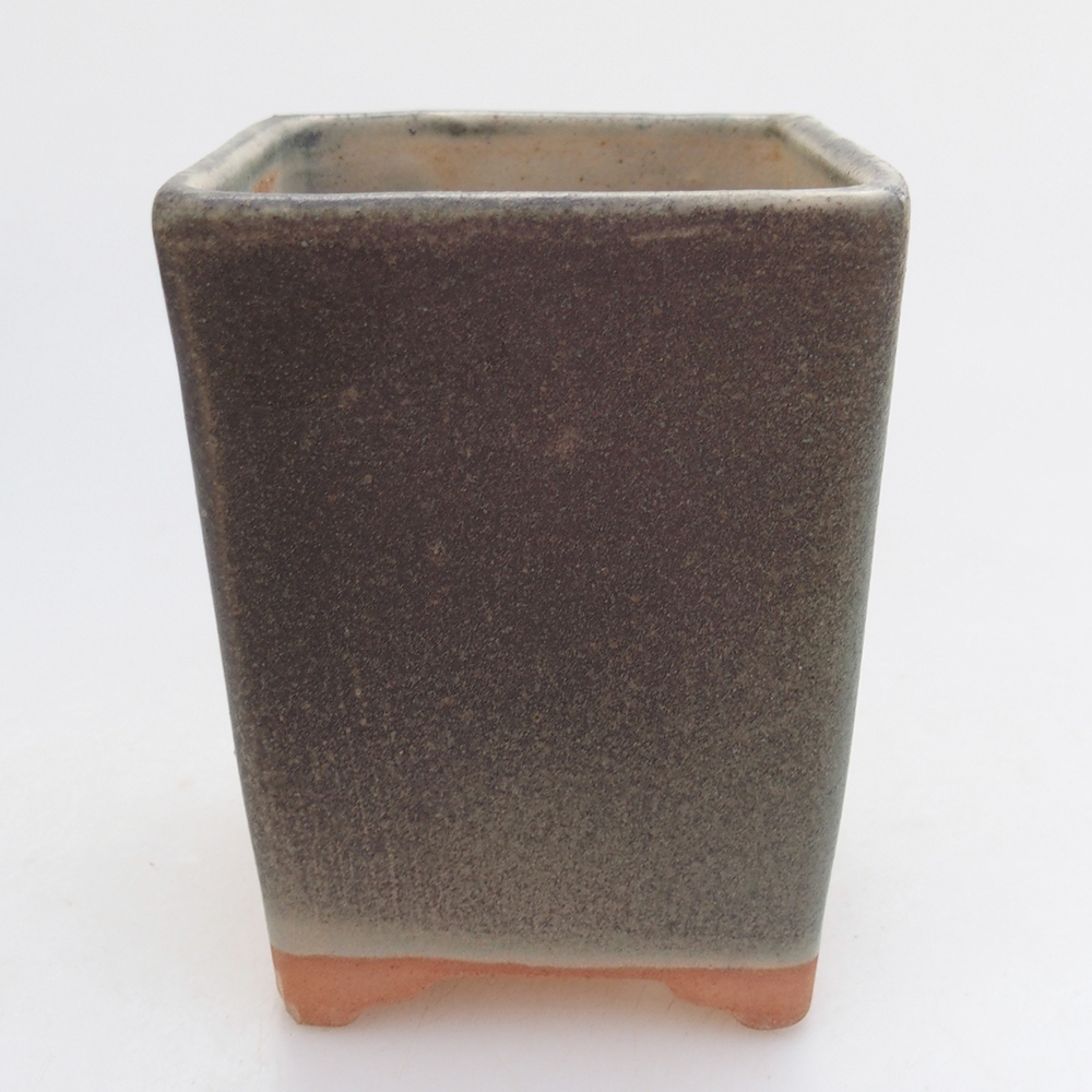 Bonsaischaal van keramiek 8,5 x 8,5 x 11 cm, groen