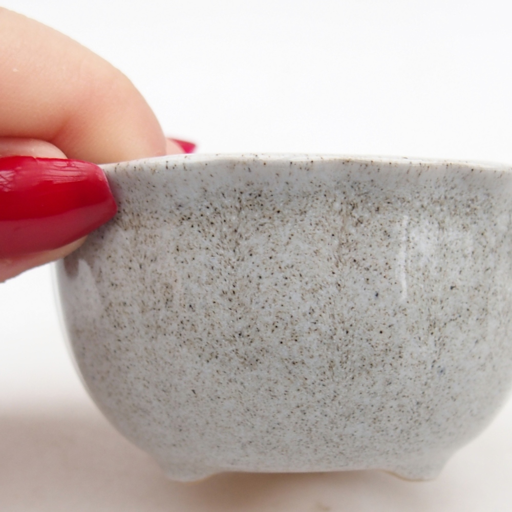 Bonsaischaal van keramiek 26 x 26 x 8 cm, kleur rood