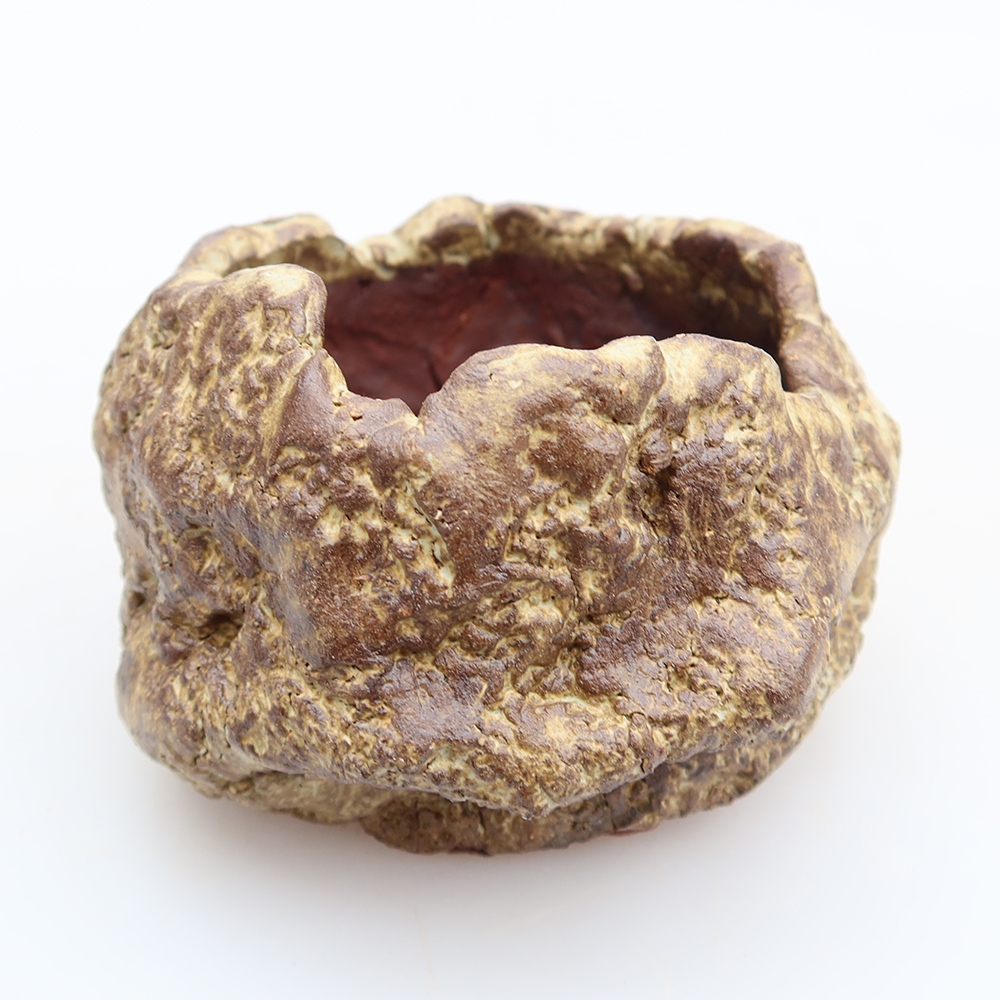 Keramische schaal  6 x 5 x 5,5 cm , kleur bruin