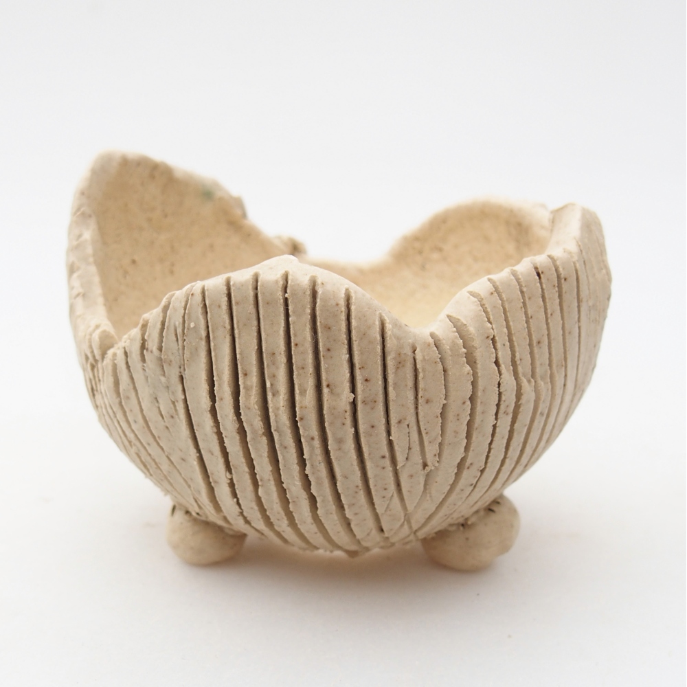 Keramisch Schelp 9 x 8,5 x 6,5 cm , kleur beige