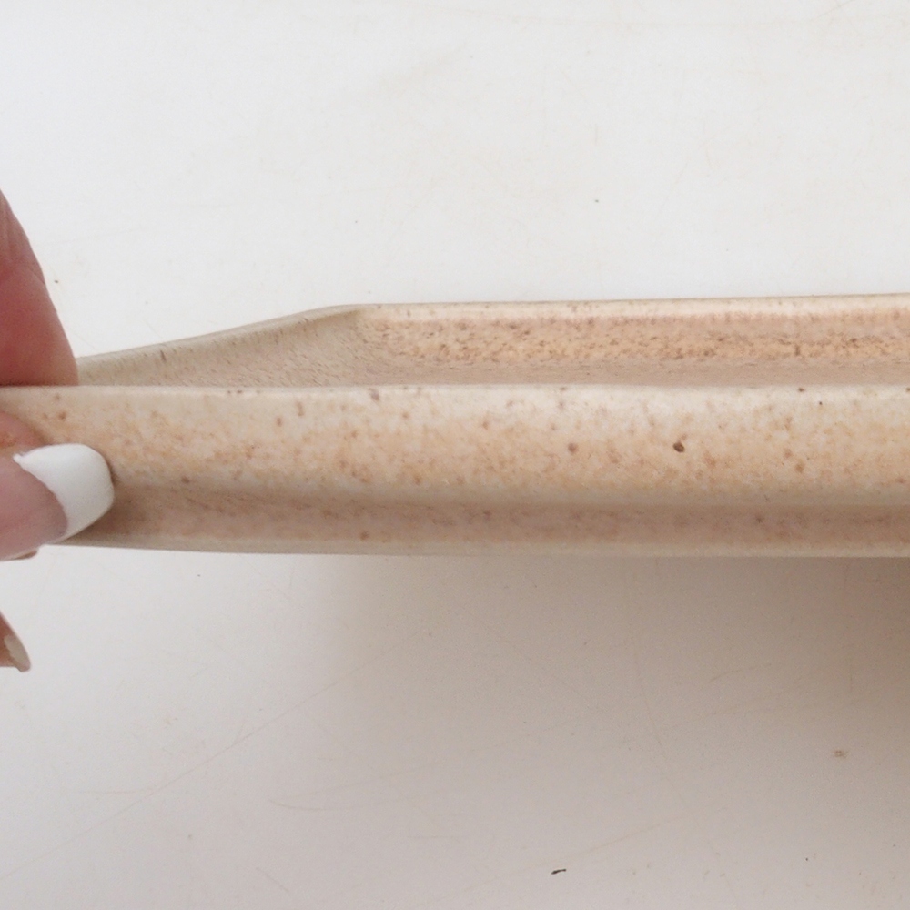 Bonsai schotel rechthoekig 22,5 x 17 x 1,5 cm - beige