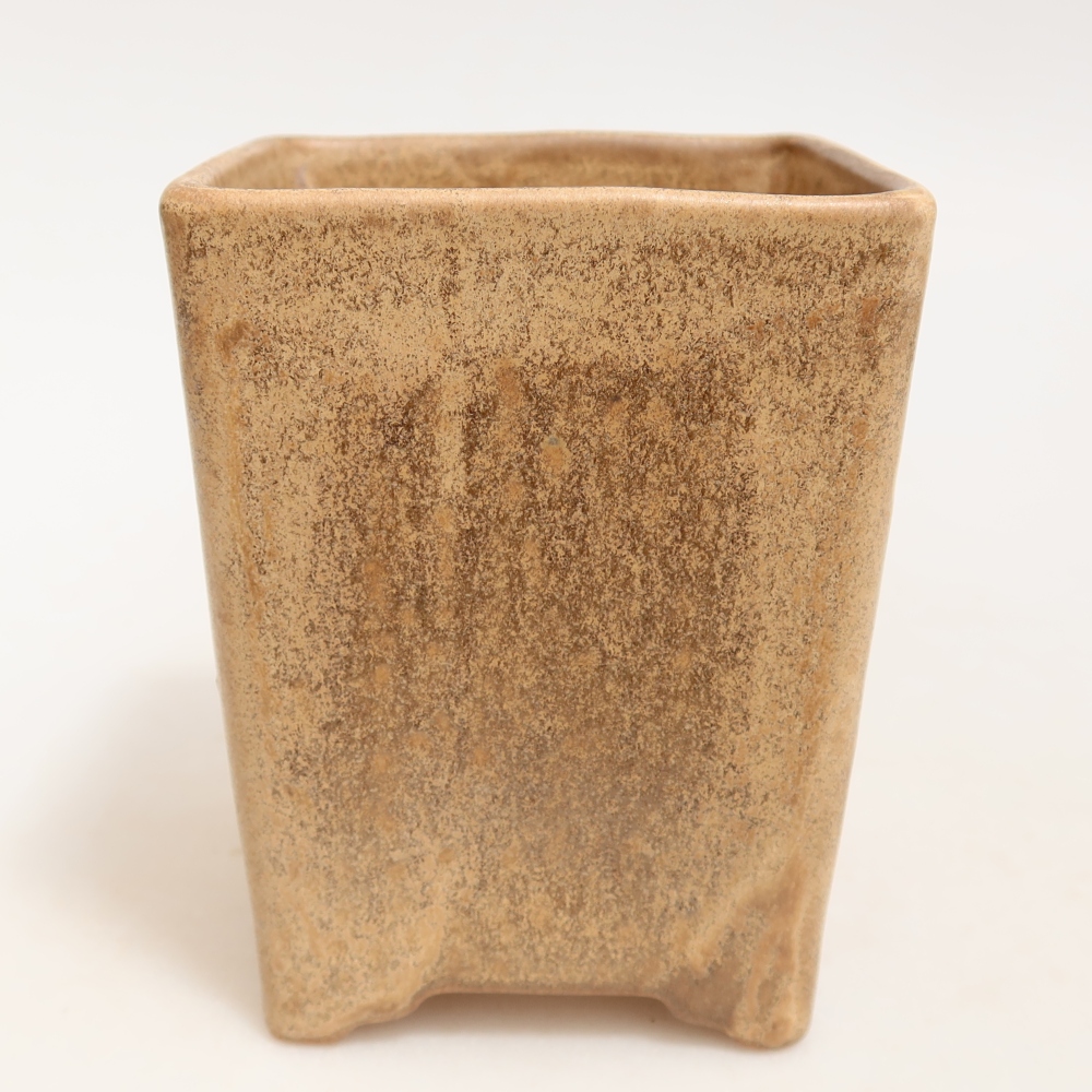 Keramische bonsaipot 9 x 9 x 11 cm, kleur: beige