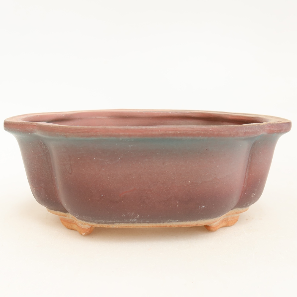 Keramische bonsaipot 13,5 x 10,5 x 5 cm, kleur paars