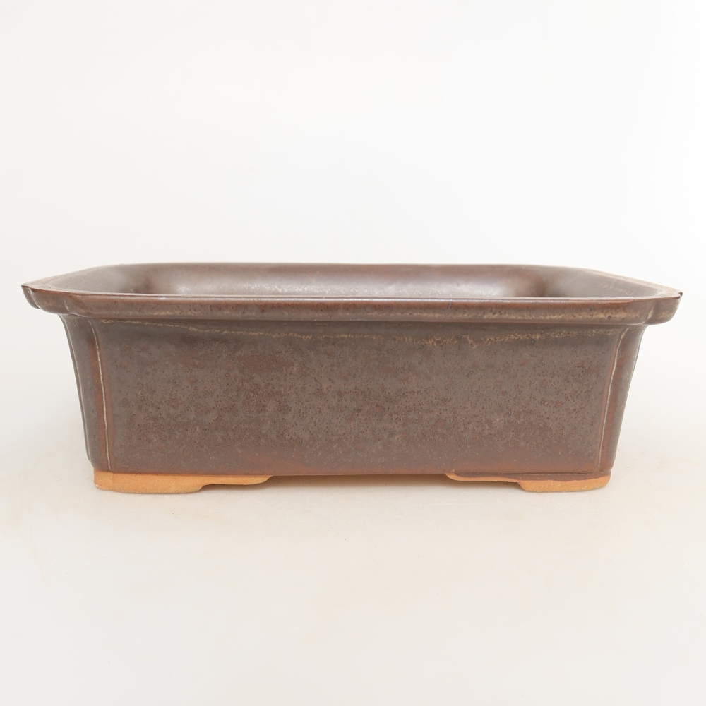 Keramische schaal  20 x 15,5 x 5,5 cm, kleur bruin