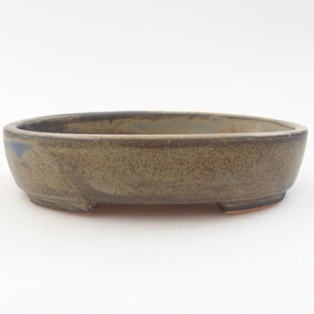 Bonsaischaal van keramiek 12 x 9,5 x 2,5 cm, bruin