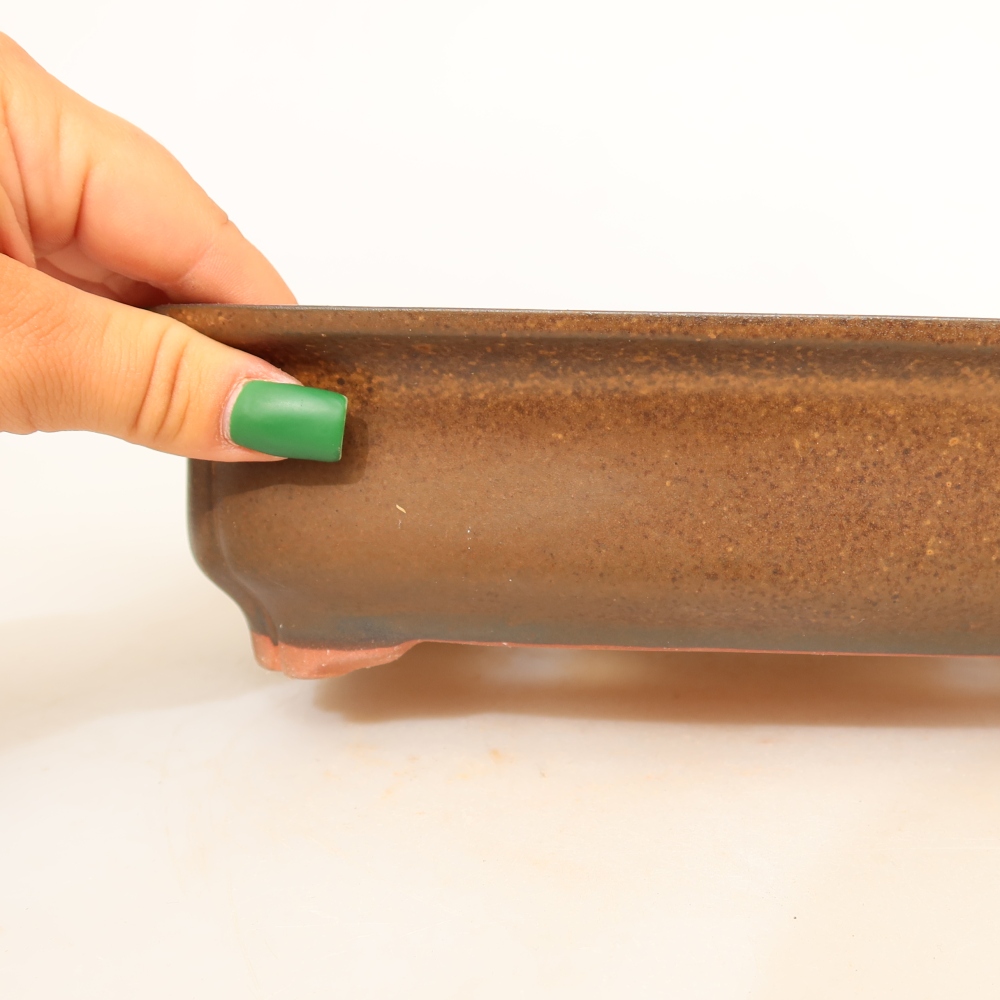 Keramische schaal  24 x 17 x 6 cm, kleur bruin