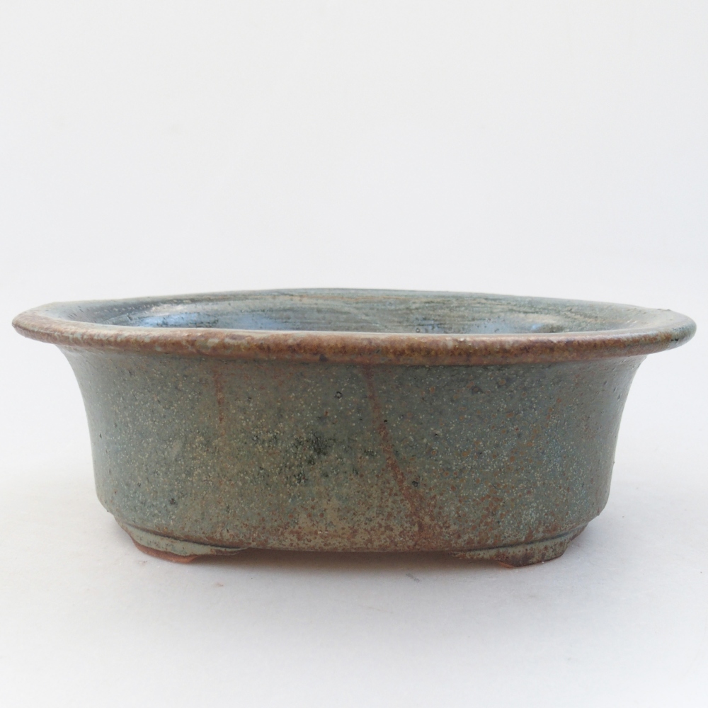 Bonsaischaal van keramiek 26 x 26 x 8 cm, kleur rood