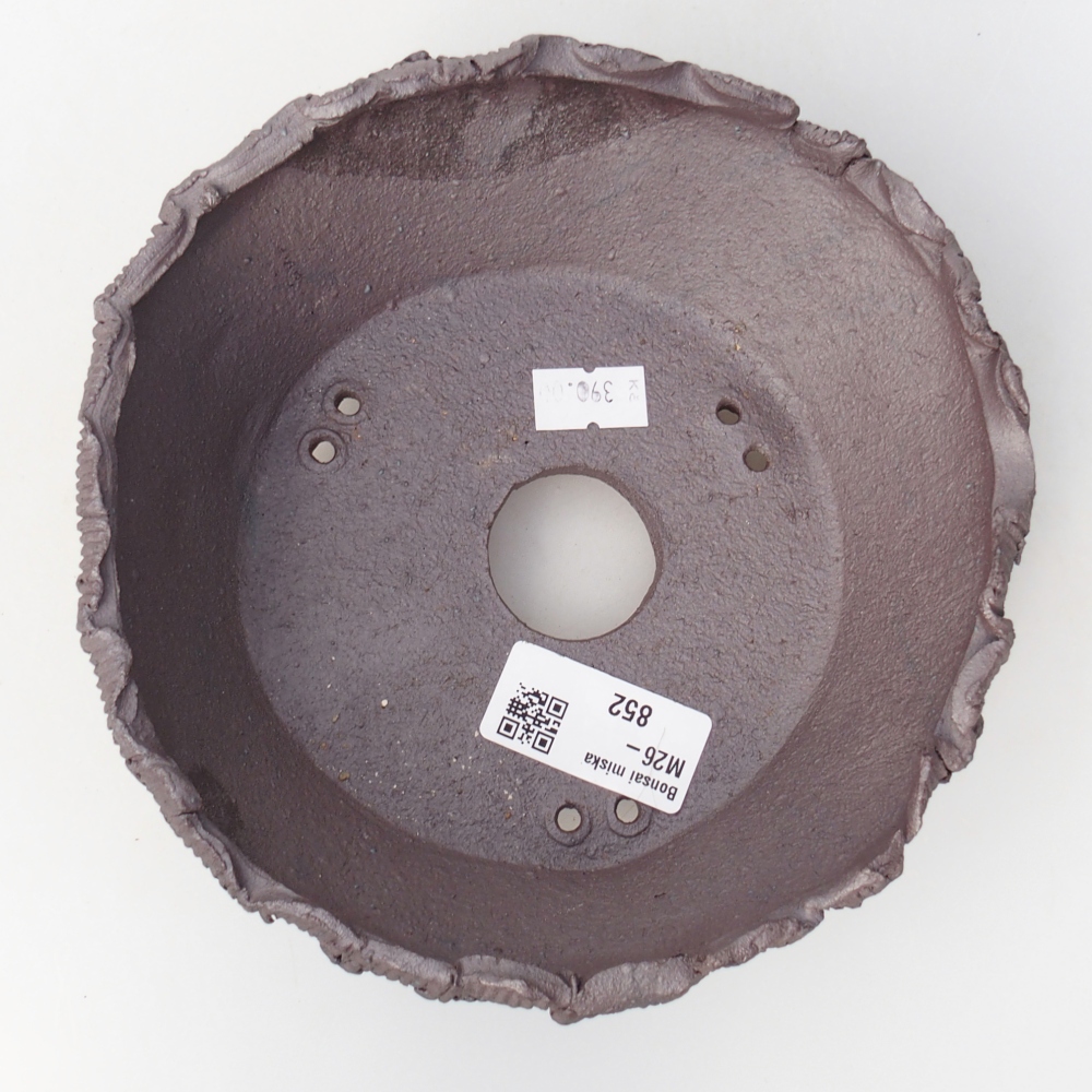 Bonsaischaal van keramiek 17 x 16 x 7 cm, metaalkleur