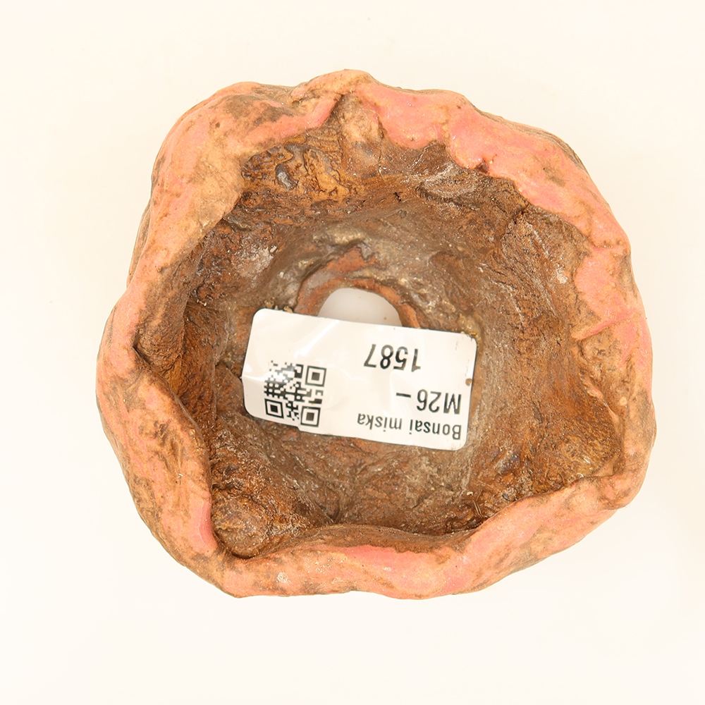 Keramische schaal  7 x 6 x 4,5 cm , kleur roze
