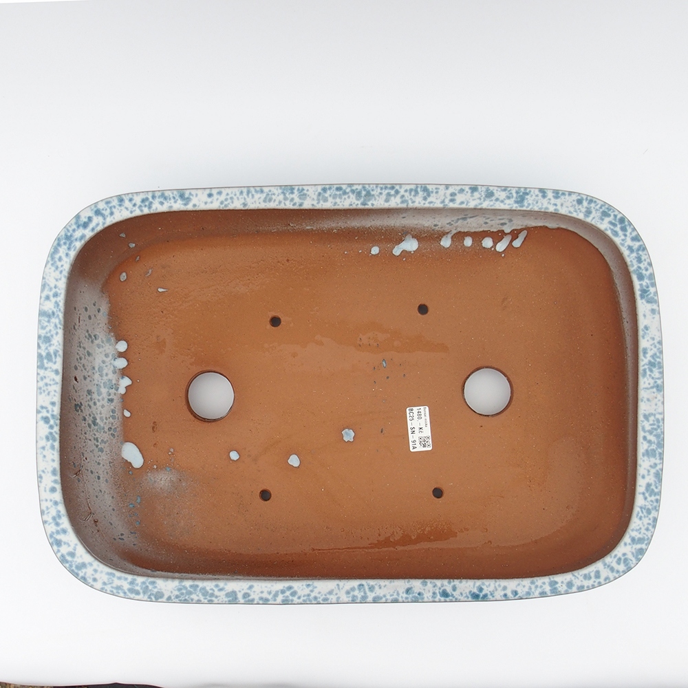 Kom 53 x 35 x 11 cm blauw-wit