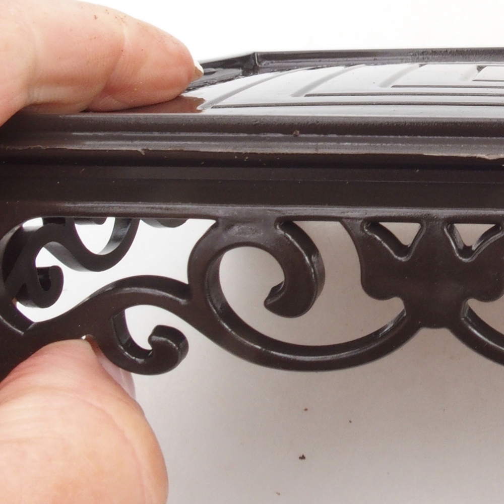 Bonsai tafel plastic rechthoek 22 x 14 x 4 cm, zwart