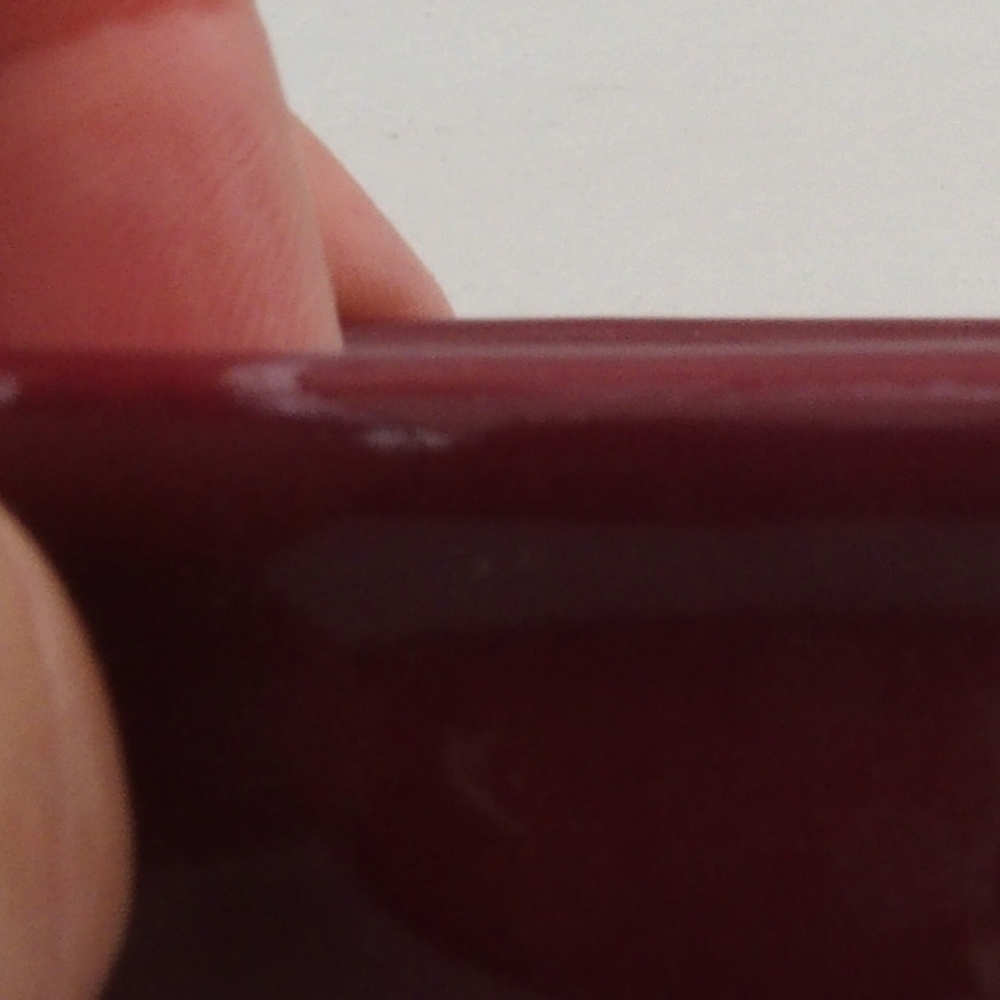 Mini bonsaischaal 6 x 6 x 2,5 cm, bordeauxrood