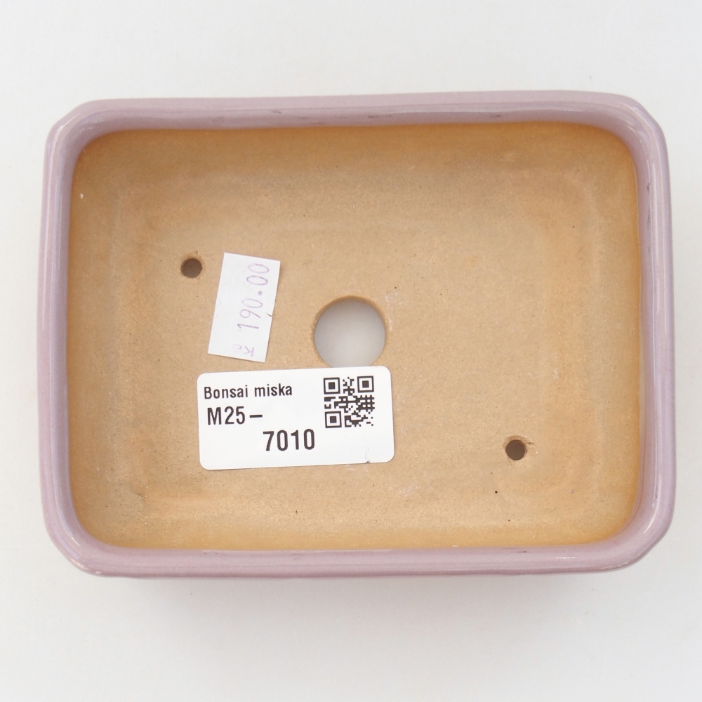 Keramische bonsaipot 11,5 x 9 x 3,5 cm, kleur: roze