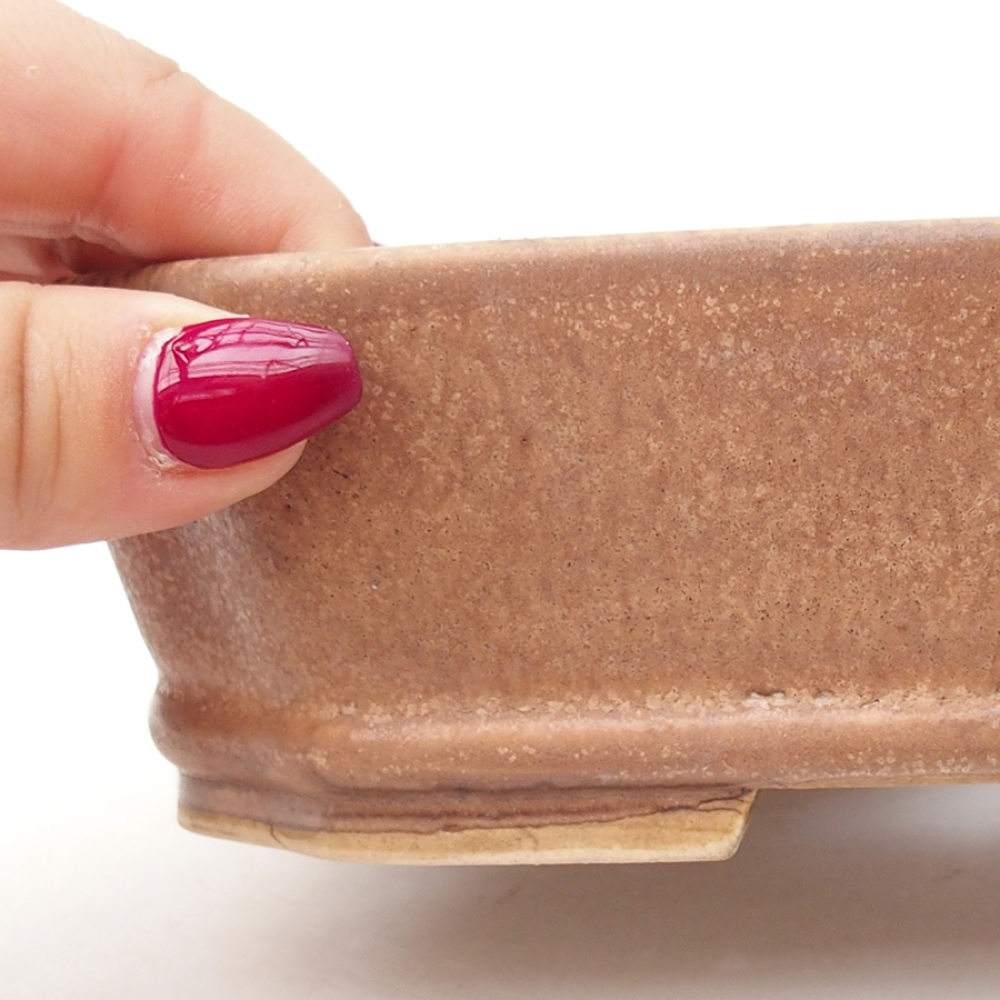 Bonsaischaal van keramiek 17,5 x 14 x 4,5 cm, kleur verschilt