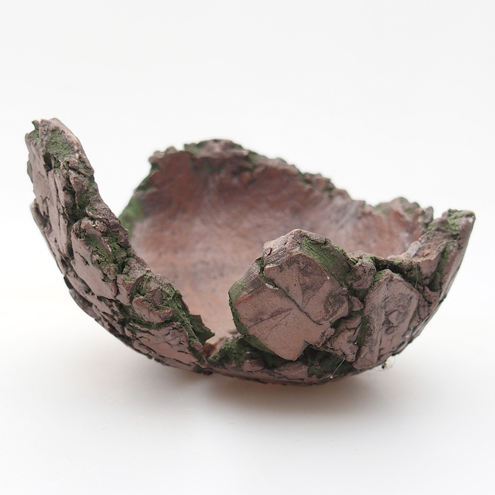 Keramisch Schelp 9 x 9,5 x 5,5 cm , kleur groen