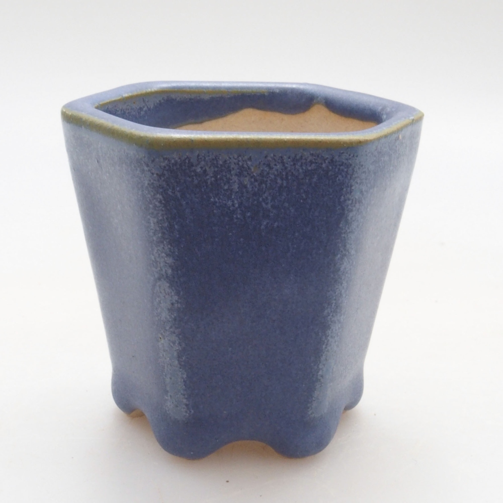 Mini bonsaischaal 5 x 4,5 x 5 cm, kleur blauw