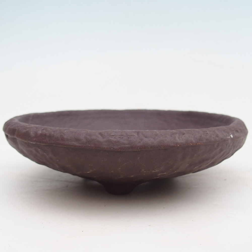 Keramische schaal 14 x 14 x 4 cm , kleur bruin