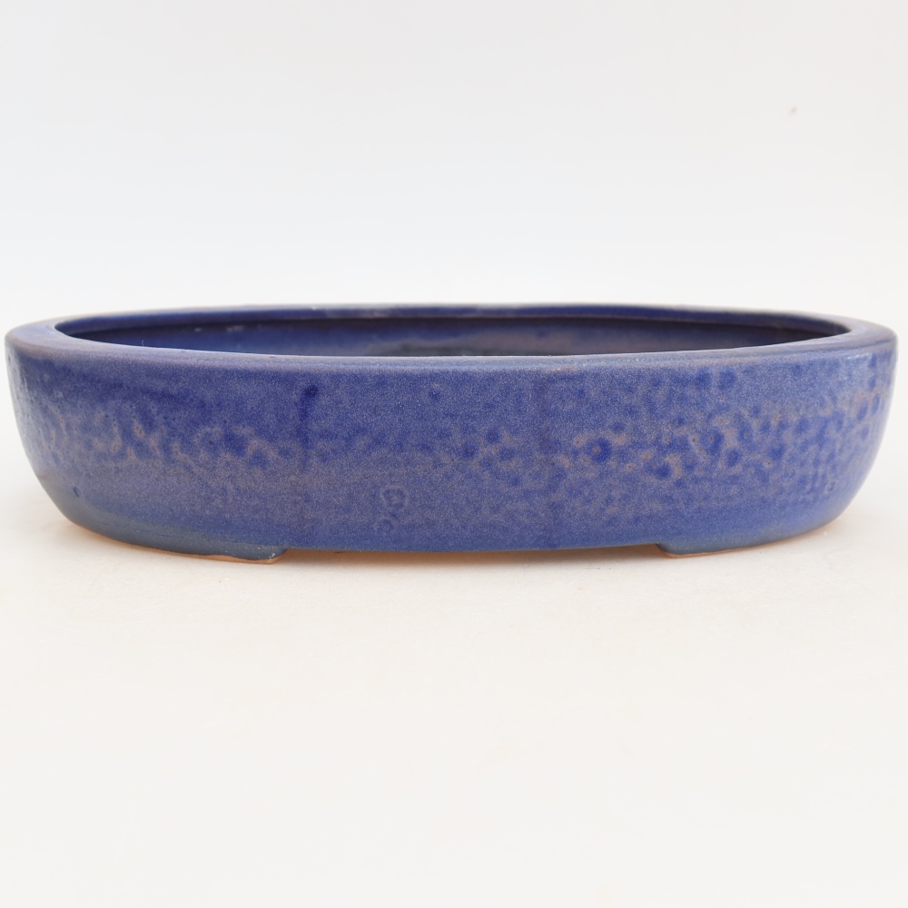 Keramische bonsaipot 27 x 21 x 5,5 cm, kleur: blauw
