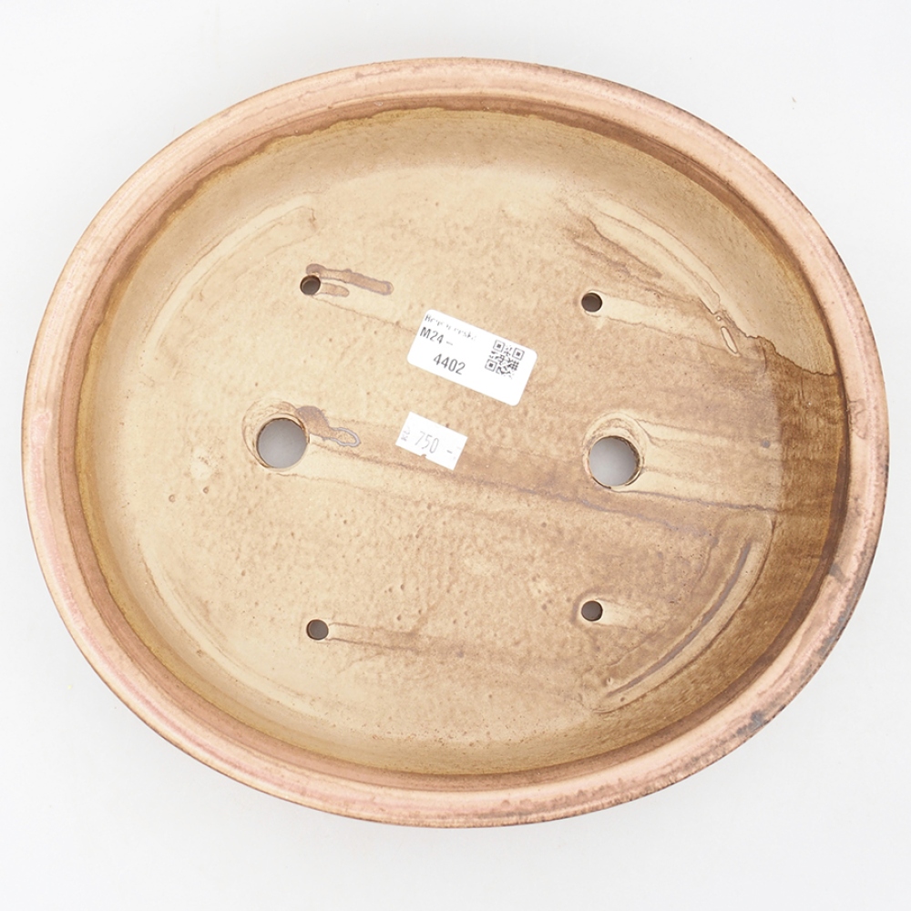 Bonsaischaal van keramiek 26 x 23,5 x 6 cm, roze