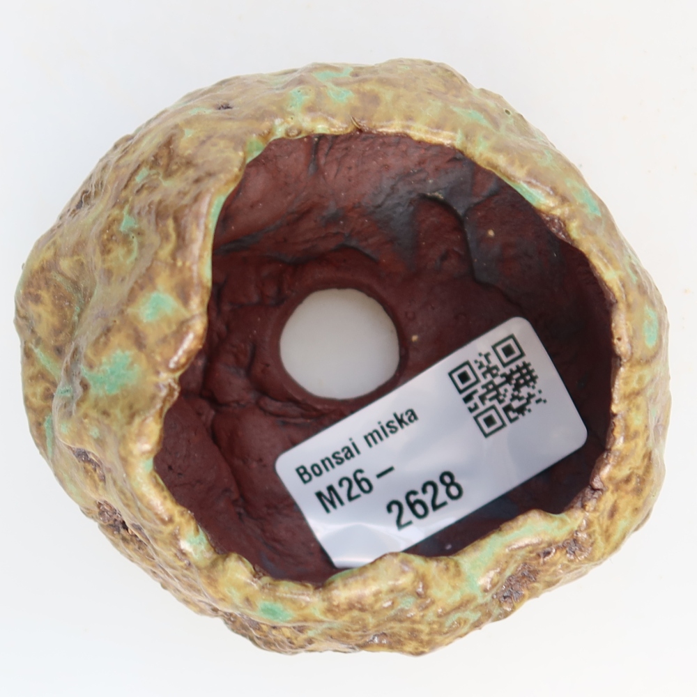 Keramische schaal  6,5 x 6,5 x 5,5 cm , kleur groen