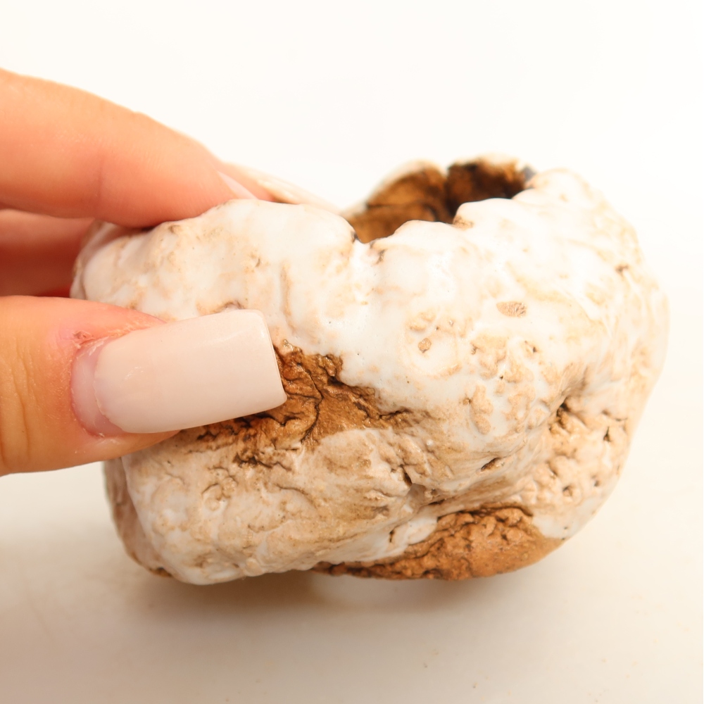 Keramische schaal  7,5 x 7 x 6 cm, kleur: wit