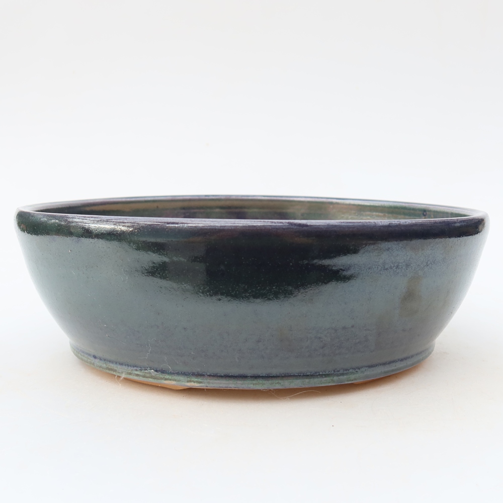 Keramische bonsaipot 20 x 20 x 6,5 cm, kleur: blauw