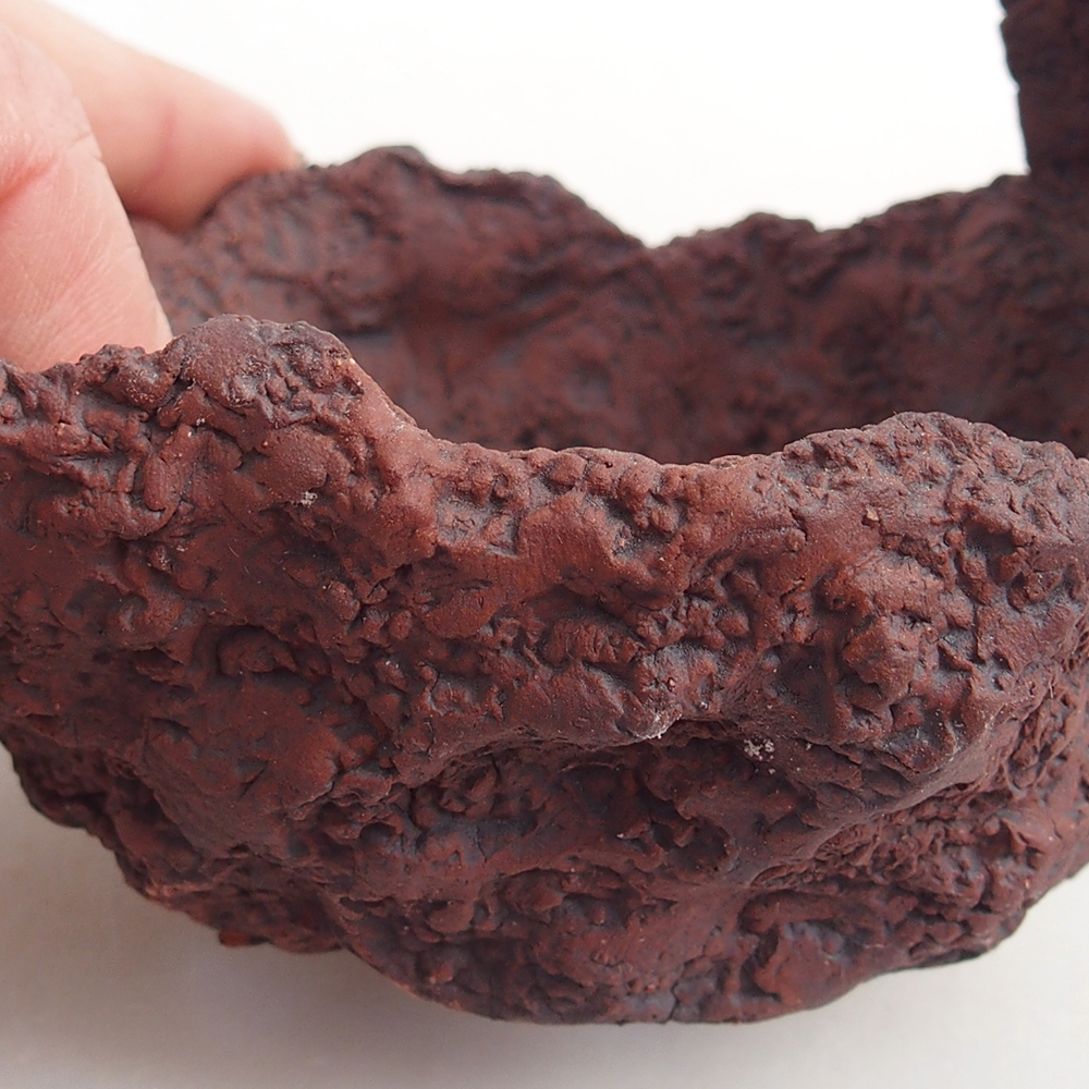 Keramisch Schelp 9 x 7,5 x 9 cm , kleur bruin