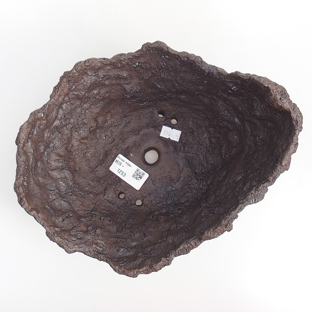 Keramisch Schelp 23 x 20 x 18 cm , kleur bruin