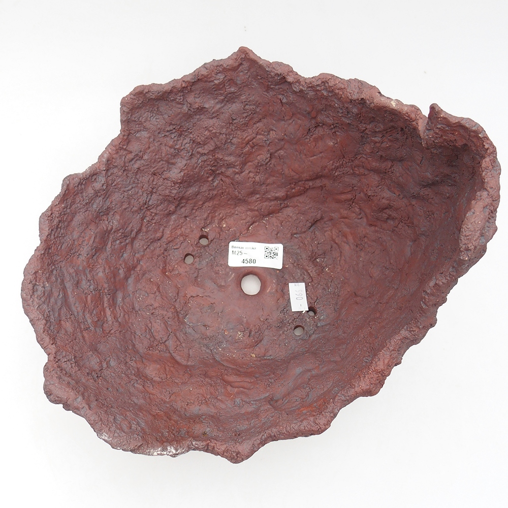 Keramisch Schelp 23 x 25 x 21 cm , kleur bruin