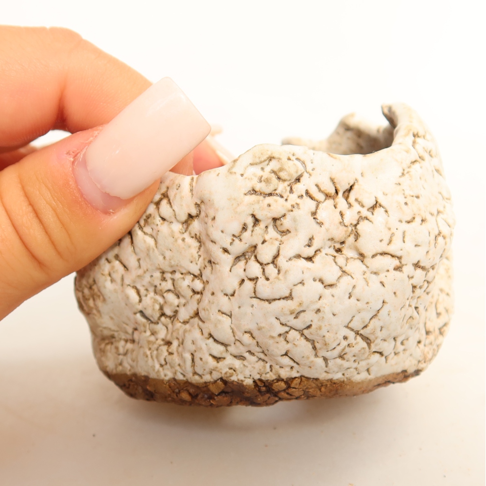 Keramische schaal  7 x 7 x 6 cm, kleur: wit