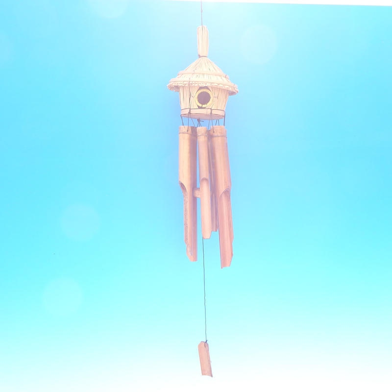 Bamboe klokkenspel 1 gebouw 85 cm