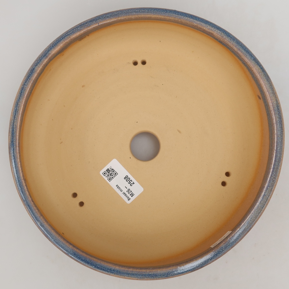 Keramische bonsaipot 22,5 x 22,5 x 6 cm, kleur: blauw