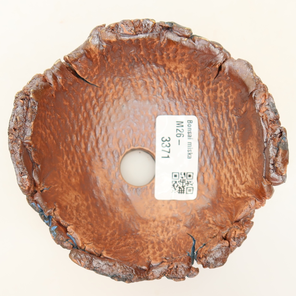 Keramische schaal 11 x 10,5 x 6,5 cm, kleur: blauw