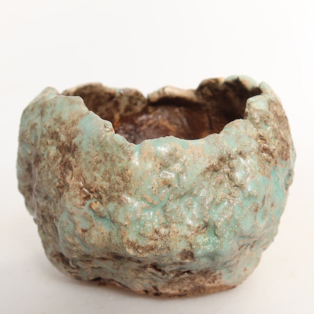 Keramische schaal  7 x 7 x 6 cm, kleur groen